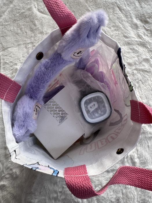 Labubu oryginalny nowy zestaw set na prezent opaska zegarek kokardka