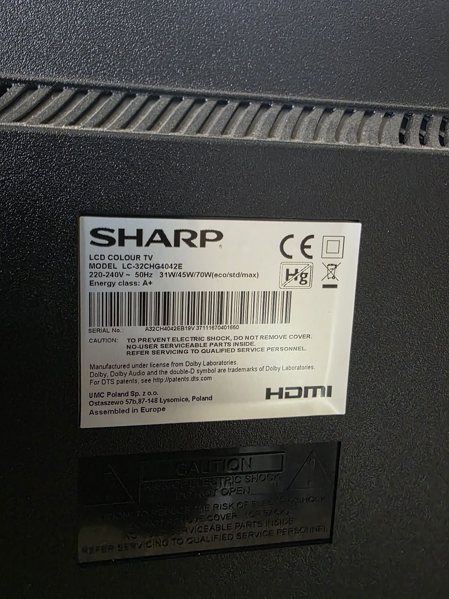 Telewizor sharp 32 cale