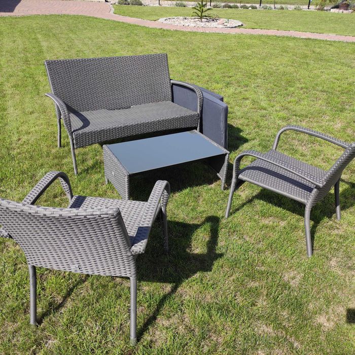 Meble ogrodowe komplet sofa fotele stolik technorattan SunFun