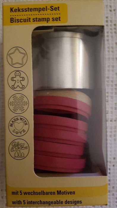 bożonarodzeniowy stempel pieczątka do ciastek + 5 nakładek + pierścień