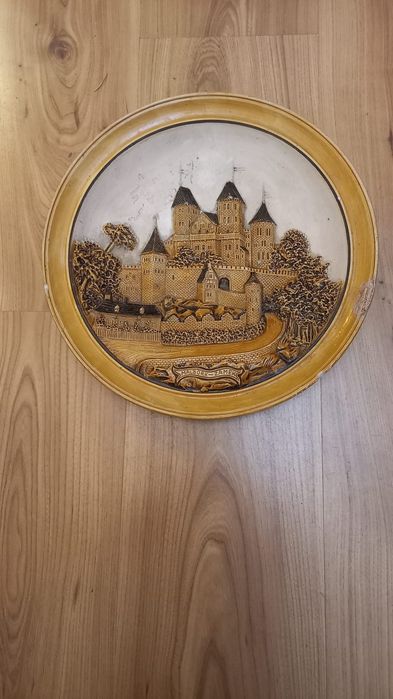 Stary talerz płaskorzeźba 1966 rok