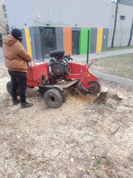 Frezowanie karp usuwanie pni korzeni rebak podnosnik