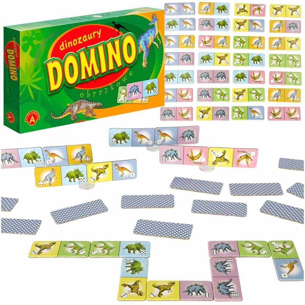 ALEXANDER Domino- dinozaury gra edukacyjna 4+