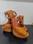 Sandália pele samelli camel