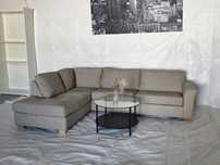 Narożnik beżowy tkany 280 x 200 cm | Transport gratis 01.07