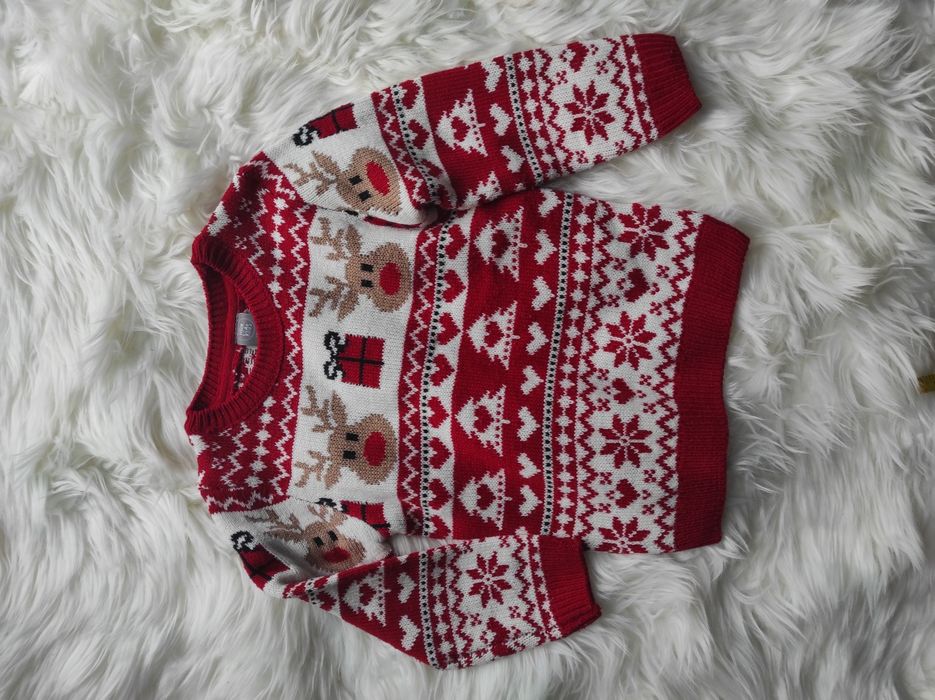 Zestaw sweterków świątecznych S i dziecięcy 92