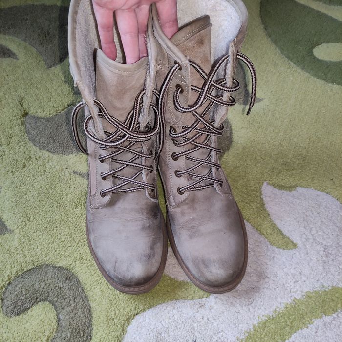 Ботинки берцы натуральная  замша-нубук