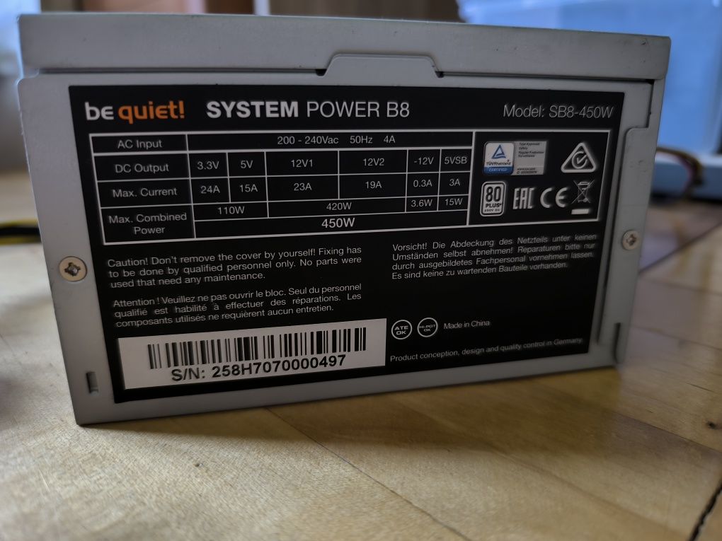 Zasilacz be quiet system power B8 450w