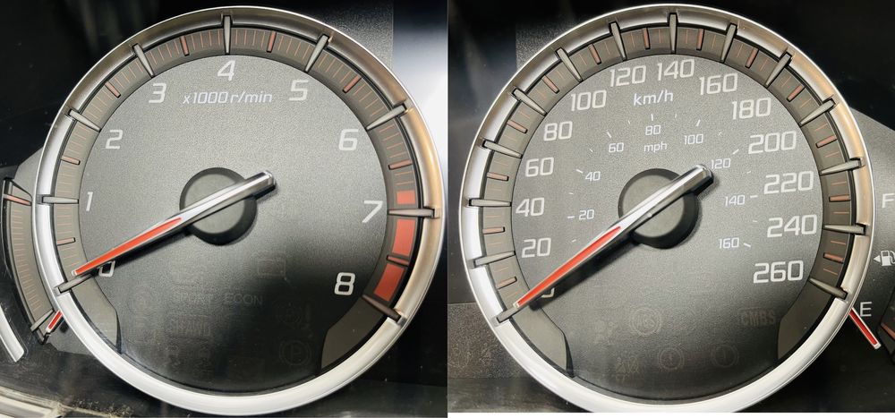 Оригинальные километровые шкалы циферблаты Acura MDX RDX A-Spec