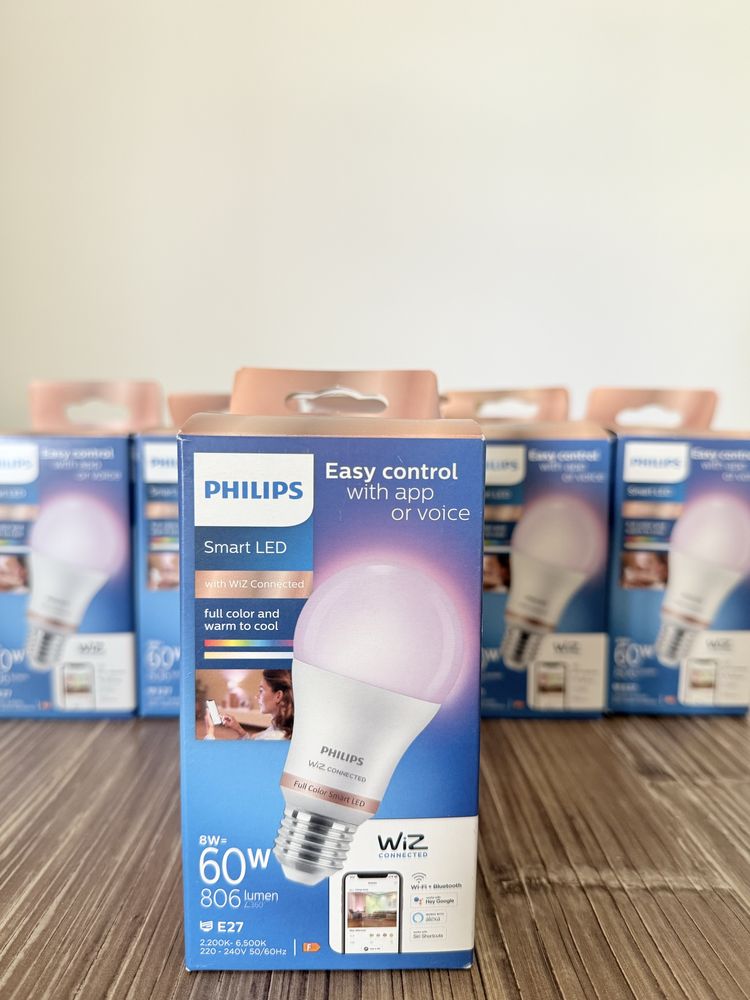 6 Lâmpadas LED Standard Wi-Fi RGB E27 60W