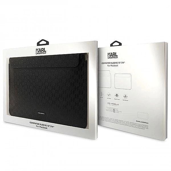Pokrowiec Karl Lagerfeld Saffiano Plaque na laptop 14" - czarny