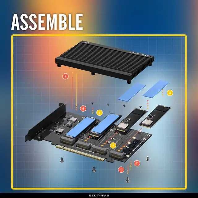 Карта розширення Ezdiy fab it2-m2 raid-4
