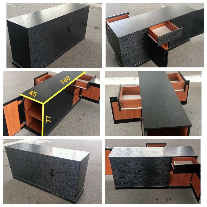 Комод офисный, тумба с полками и дверцами