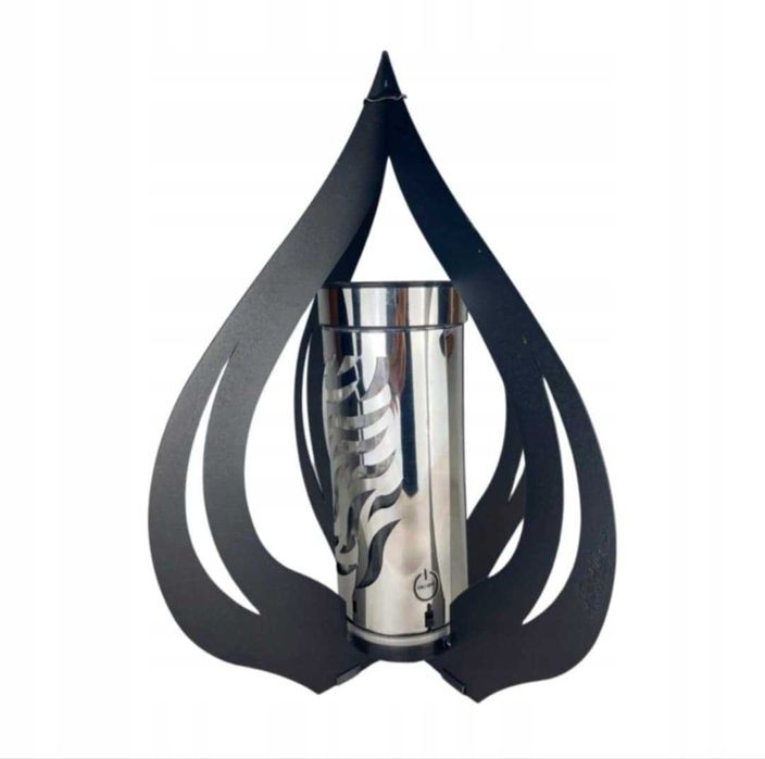 Znicz solarny 35,00 cm srebrny