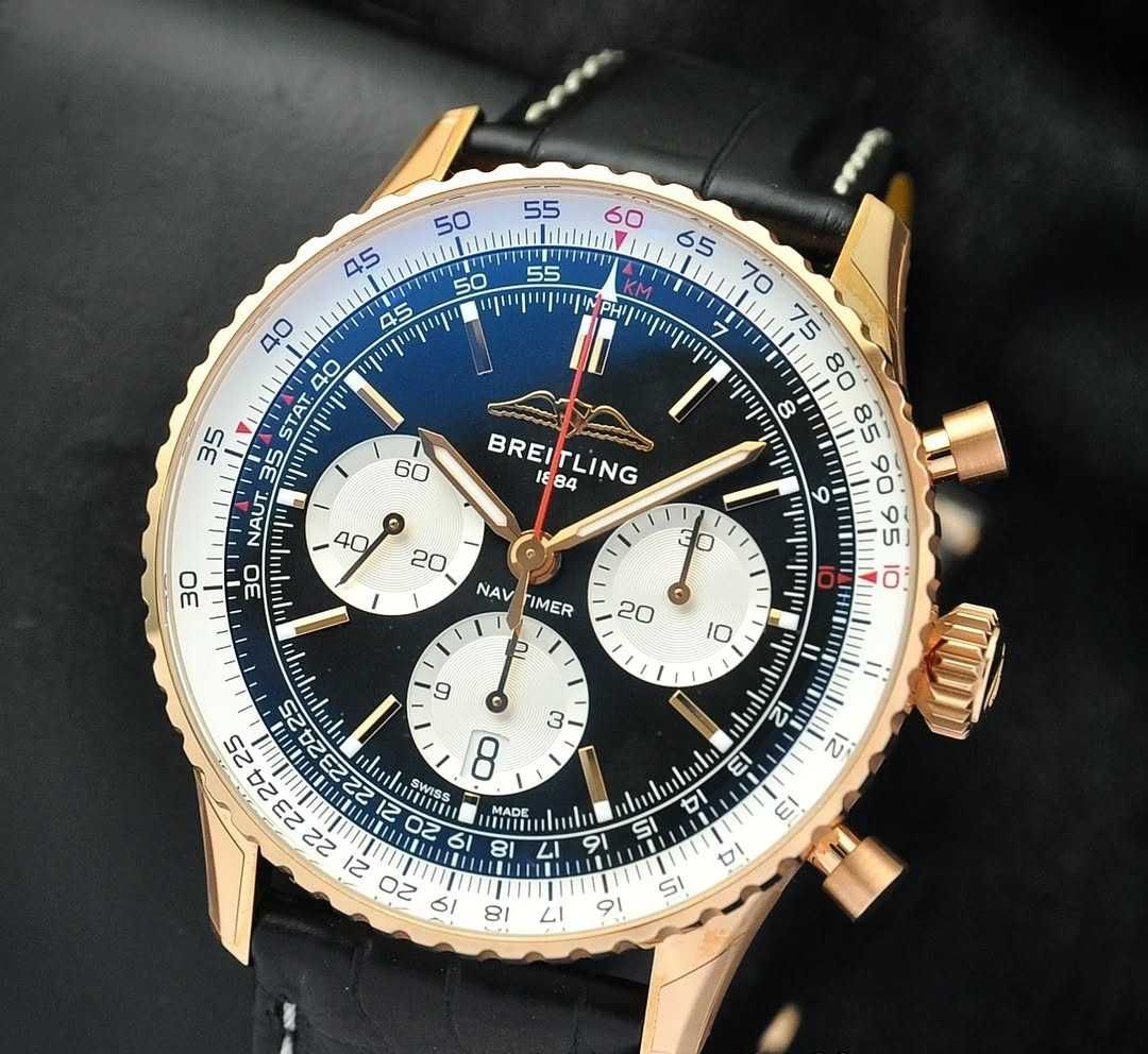 Breitling Navitimer B01 Chronograph 43, Nienoszony, Złoty, Full Set