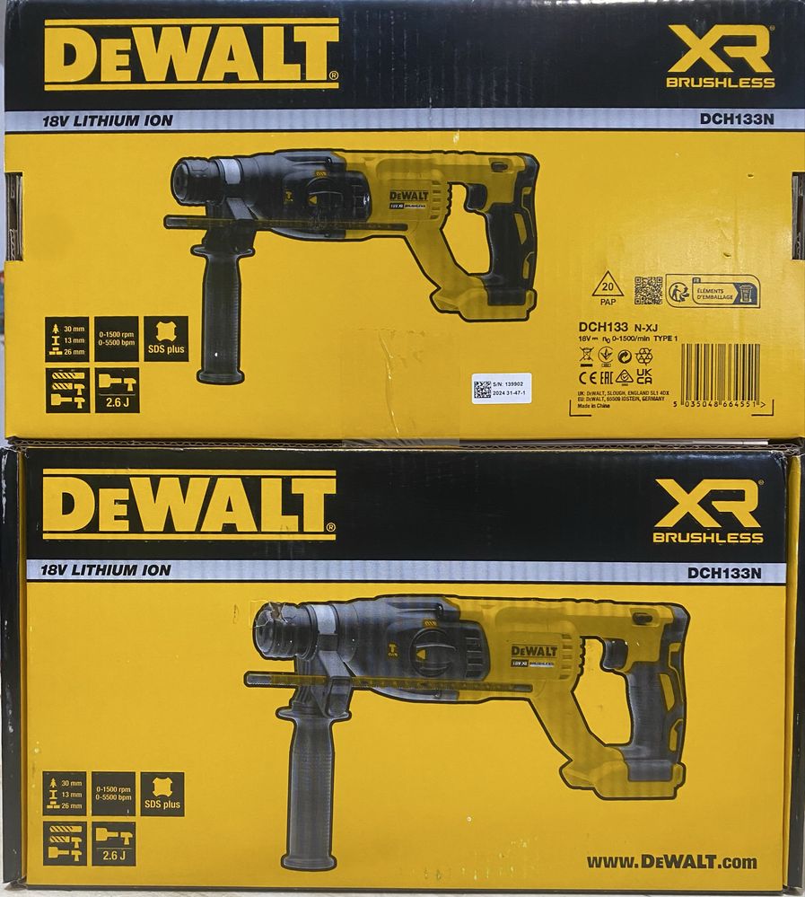 Перфоратор акумуляторний 3-х режимний SDS-Plus DeWALT DCH133N