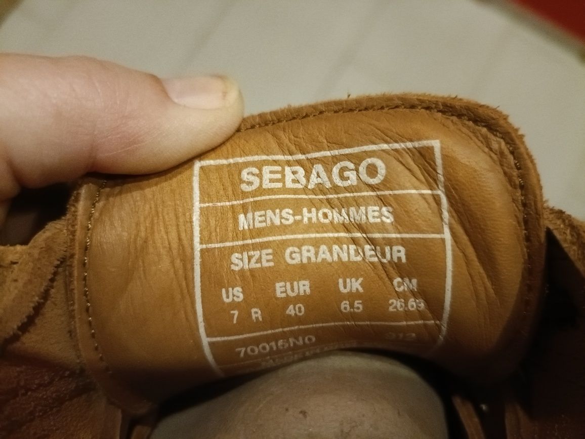 Buty żeglarskie i na co dzień, skórzane, skóra zamszowa r.40