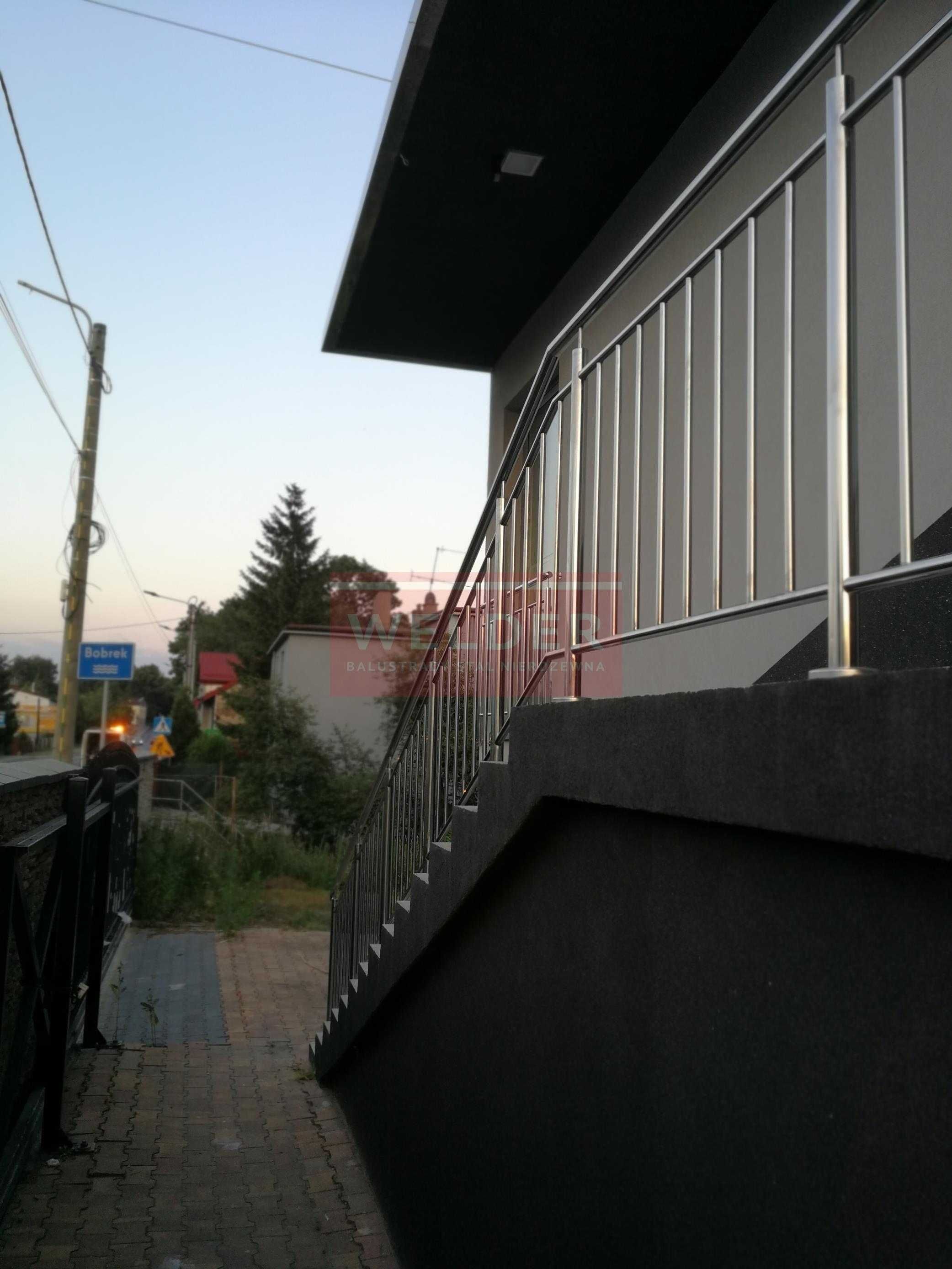 Barierka Balustrada Schodowa Nierdzewna Szkło Poręcz Schody