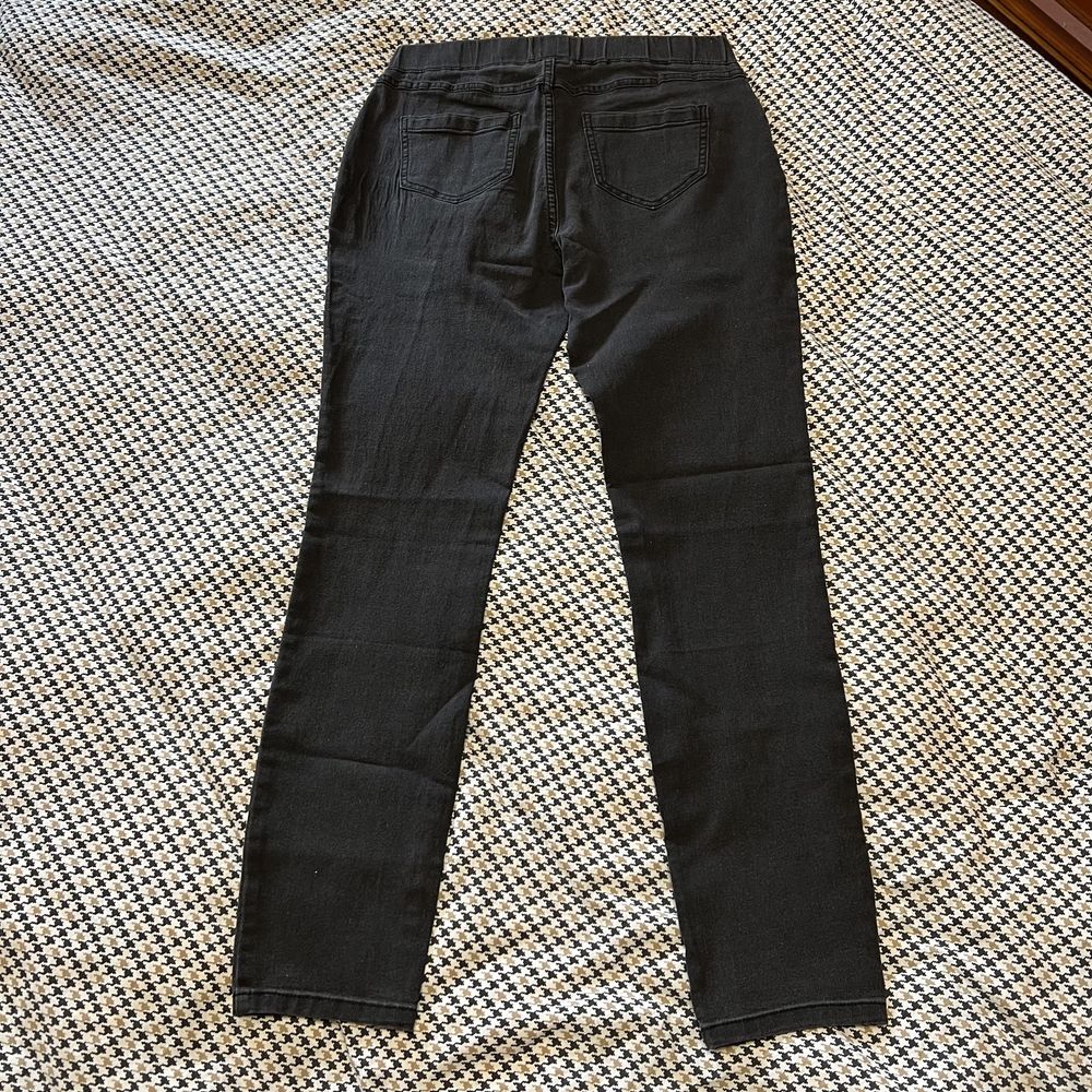 Новые женские черные джинсы Skinny на резинке средней посадки