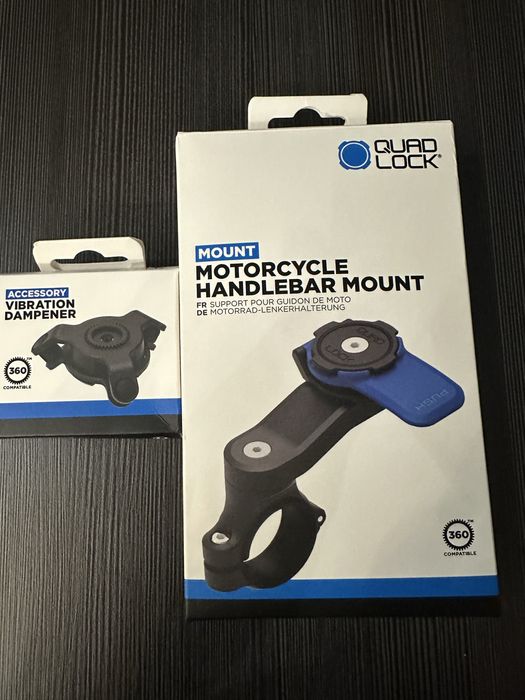 Uchwyt na motocykl rowerowy Quad Lock +tłumik drgań