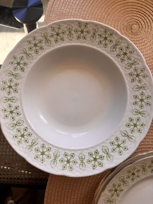 Zestaw 6 talerzy głebokich 4 płaskie obiadowe czechosłowacja Thun TK