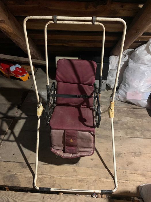 Коляска + гойдалка дитяча (металева, складана)
