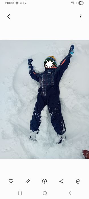 Kombinezon zimowy 116 roboczy + spodnie narciarskie 116-122