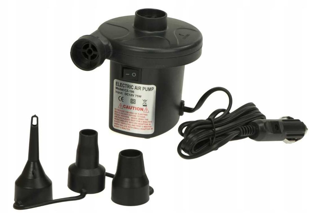 Materac Łóżko do Samochodu Auta Dmuchany + Pompka Czarny