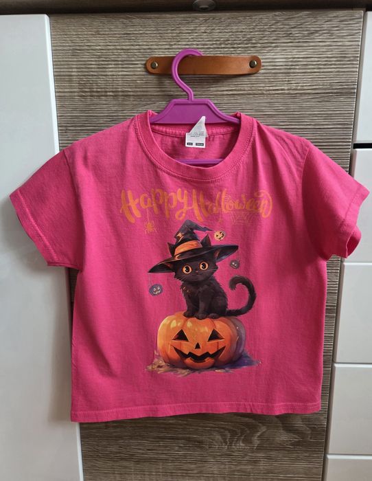 Koszulka jesień Halloween dynia bluzka 104 bawełna 100%