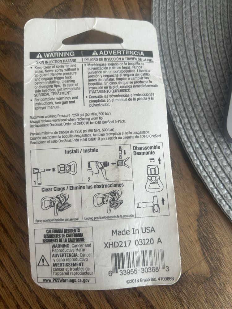 Dysza malarska Graco XHD RAC switch tip 217
