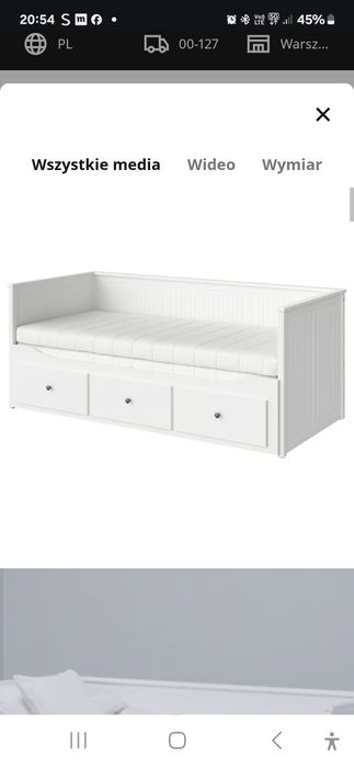 Komplet mebli hermes ikea 7 szafek, slupek, łóżko, komoda, toaletka