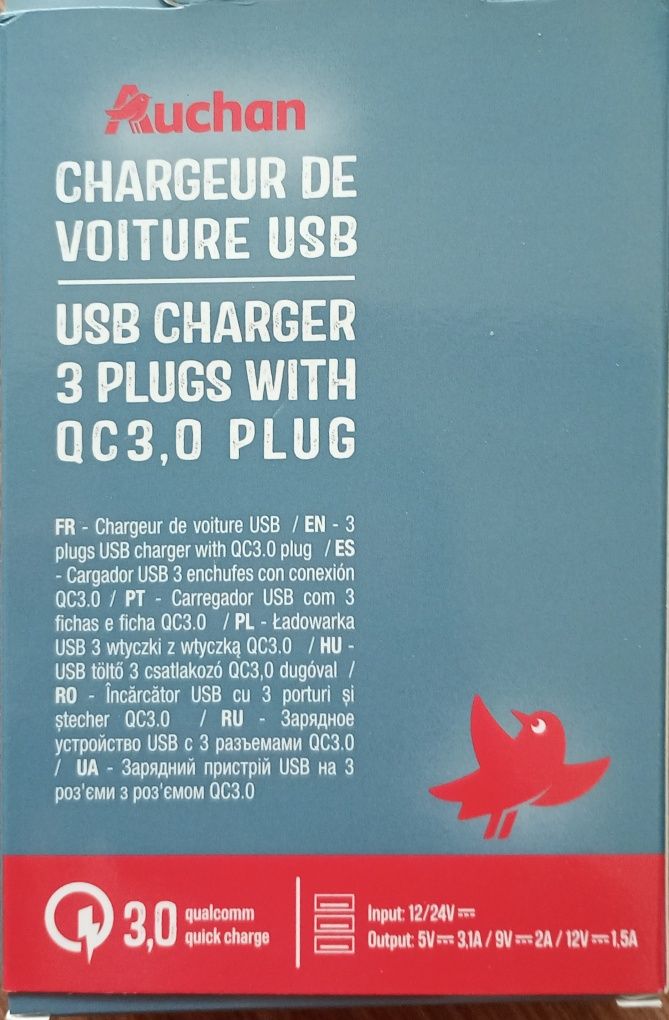 USB ladowarka samochodowa