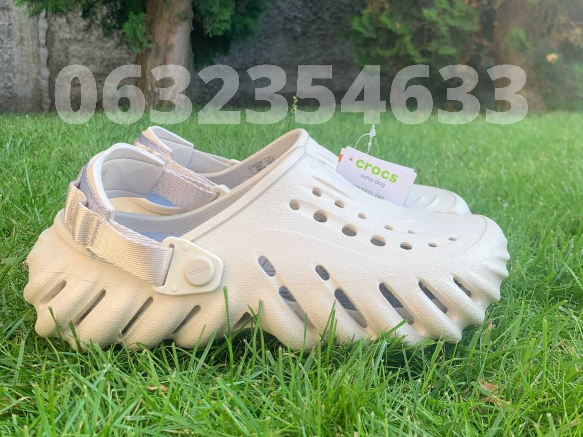 Мягкие мужские кроксы Ехо клоги Crocs Echo Clog M11 M10 M9 M8 размеры