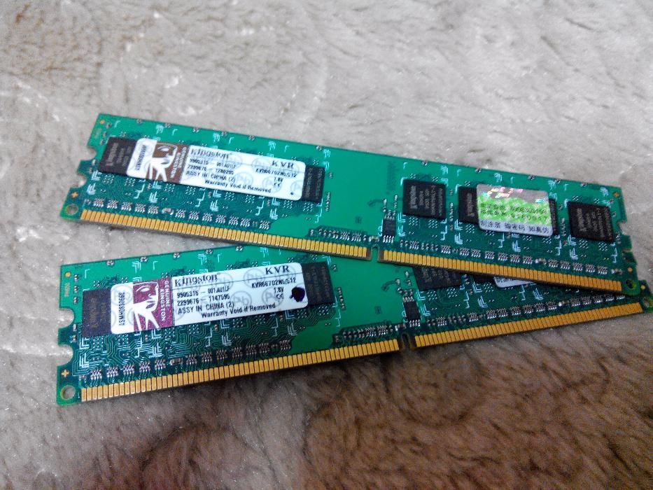 Оперативная память Kingston DDR 2 512 mb 667 мГц (2 планки)