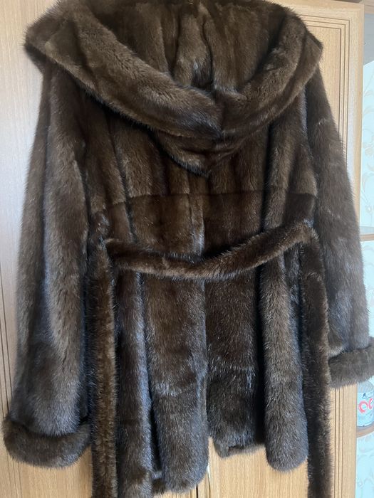 Шикарный пушистый норковый полушубок Manzari, ,оригинал, Милан,Италия