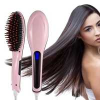 Расческа-выпрямитель Fast Hair Straightener HQT-906 Розовая