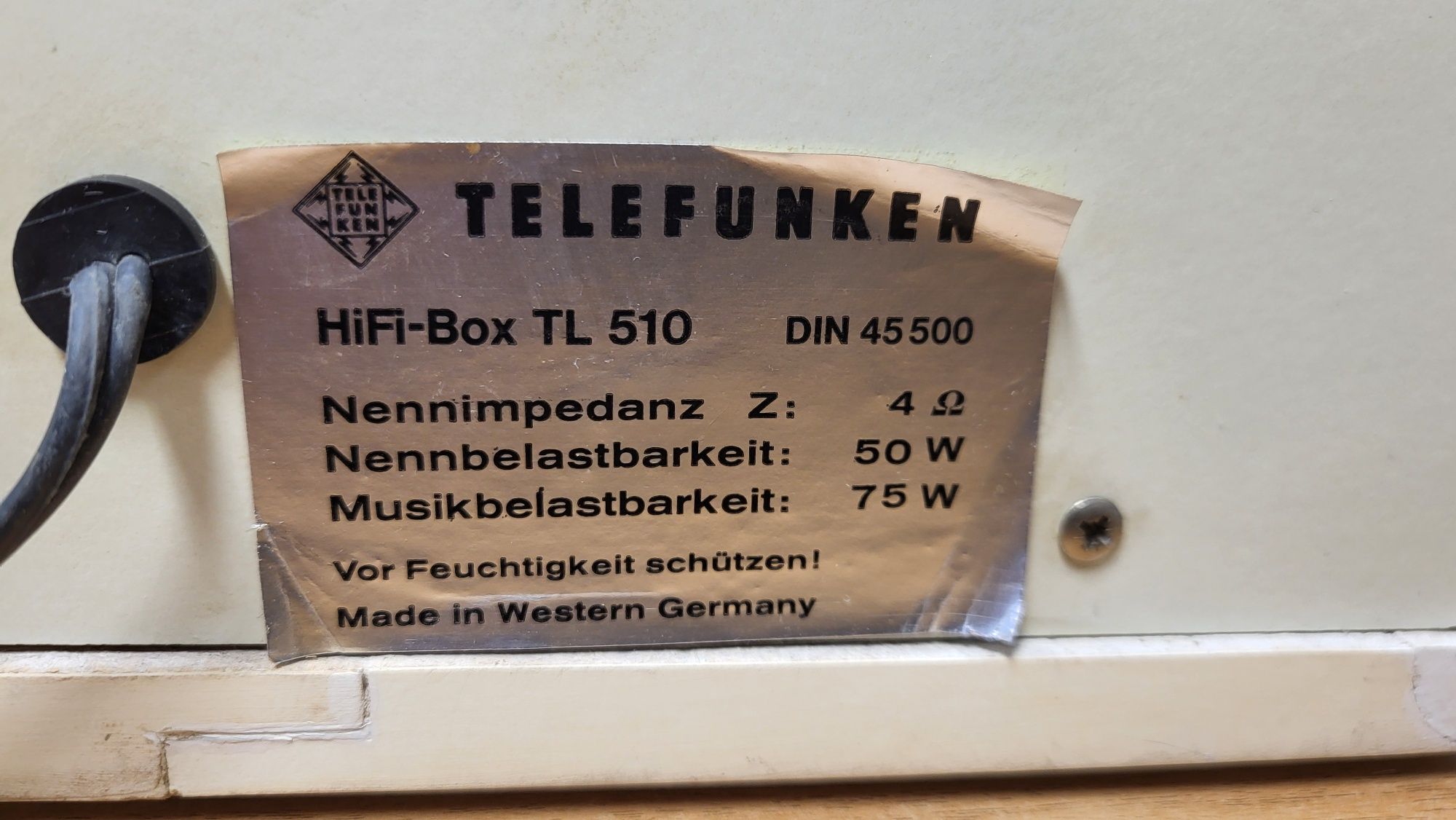 Kolumny Telefunken Hifi Box TL 510 vintage