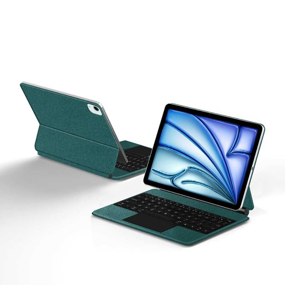 Zielone Magnetyczne Etui Klawiatura TouchPad do iPad Air 13 2024