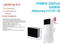 POMPA CIEPŁA DAIKIN Altherma 3 H HT 18 zbiornik 230 litrów Nowy zestaw