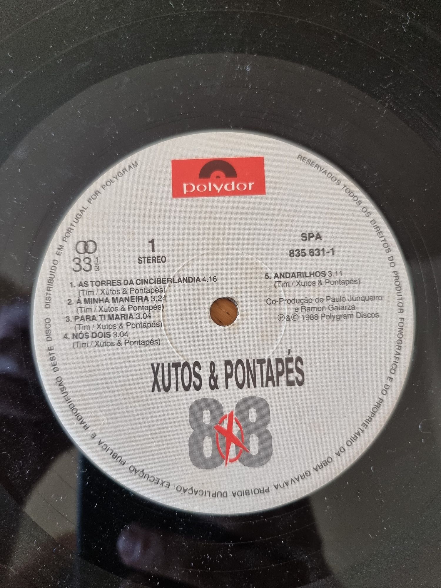 Vinil Xutos & Pontapés - 88 - sem capa original