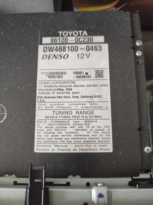 Автомагнитола Toyota