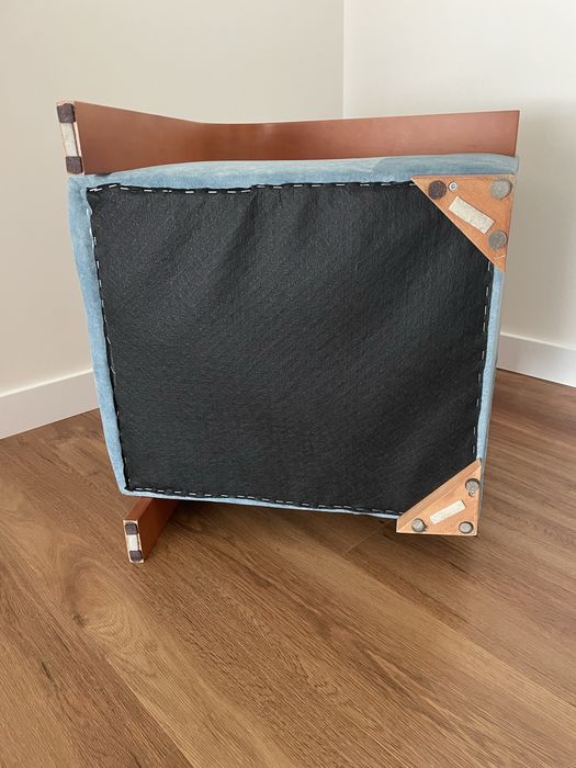 Cadeirao poltrona vinted azul