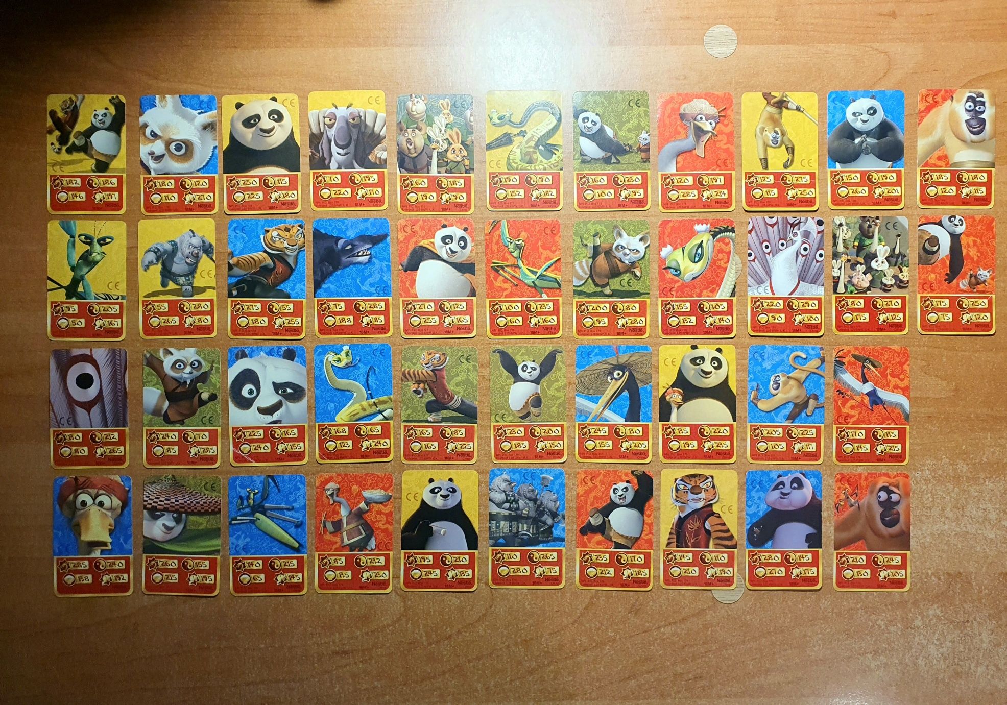 Karty "Kung Fu Panda" do gry w wojnę (Top Trumps)