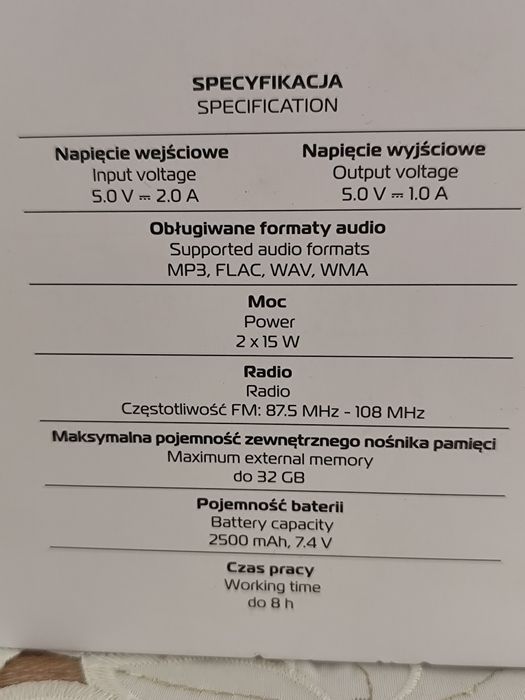 Głośnik wodoodporny 30W Xmusic bluetooth speaker BTS850K