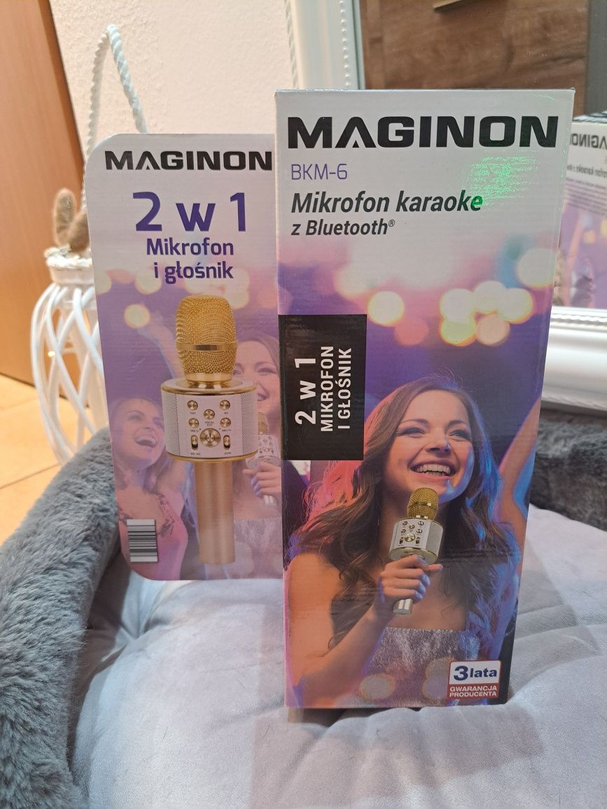 Mikrofon bezprzewodowy 2w1 karaoke z bluetooth 5.0