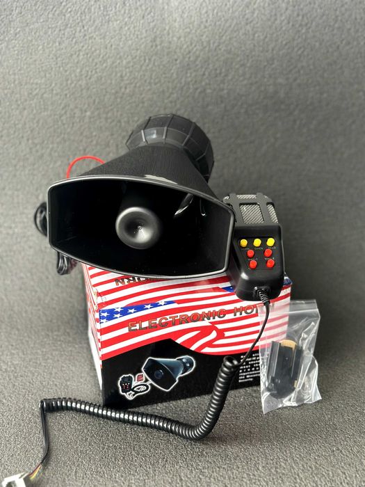 Сирена СГУ 12V спецсигнал рупор мегафон мікрофон поліцейська для авто