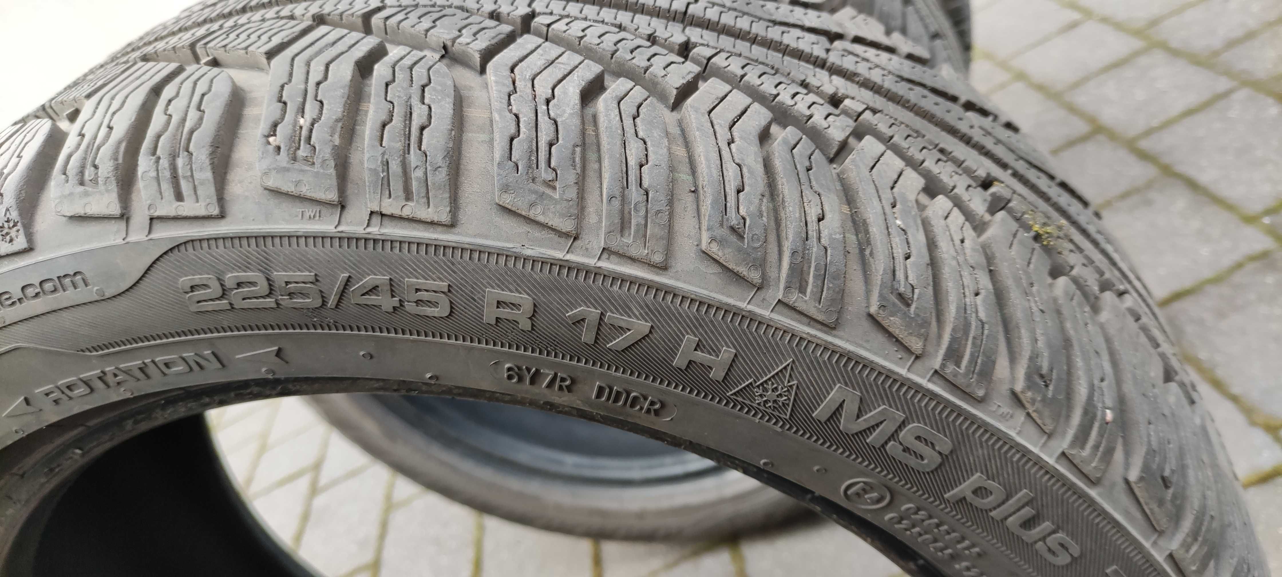 4 opony zimowe rain tyre Uniroyal 225/45 R17 MS PLUS 77 2015 rok