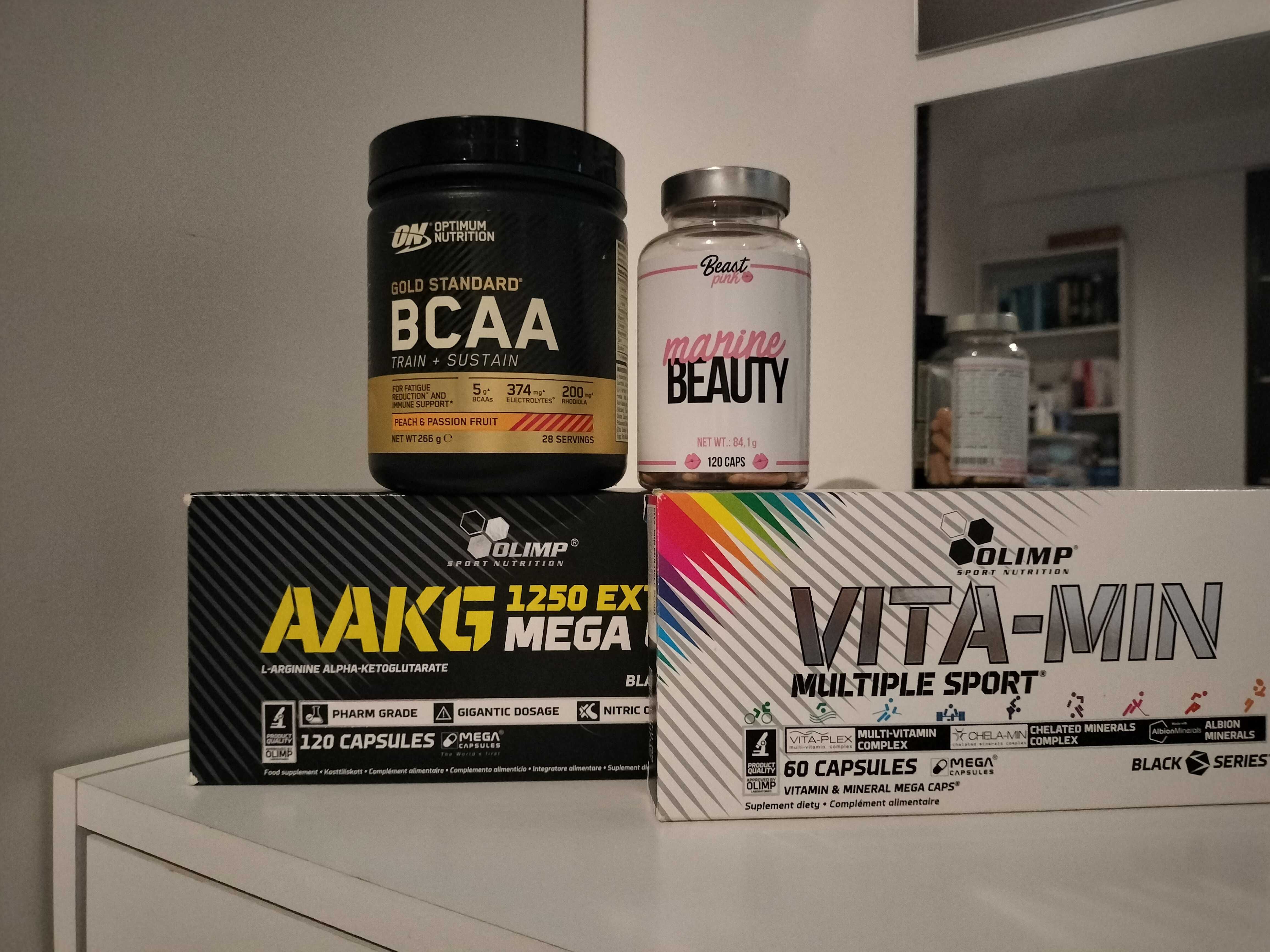 Sprzedam BCAA, AAKG, witaminy i kolagen