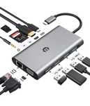 Base USB C 11 em 1 OBERSTER