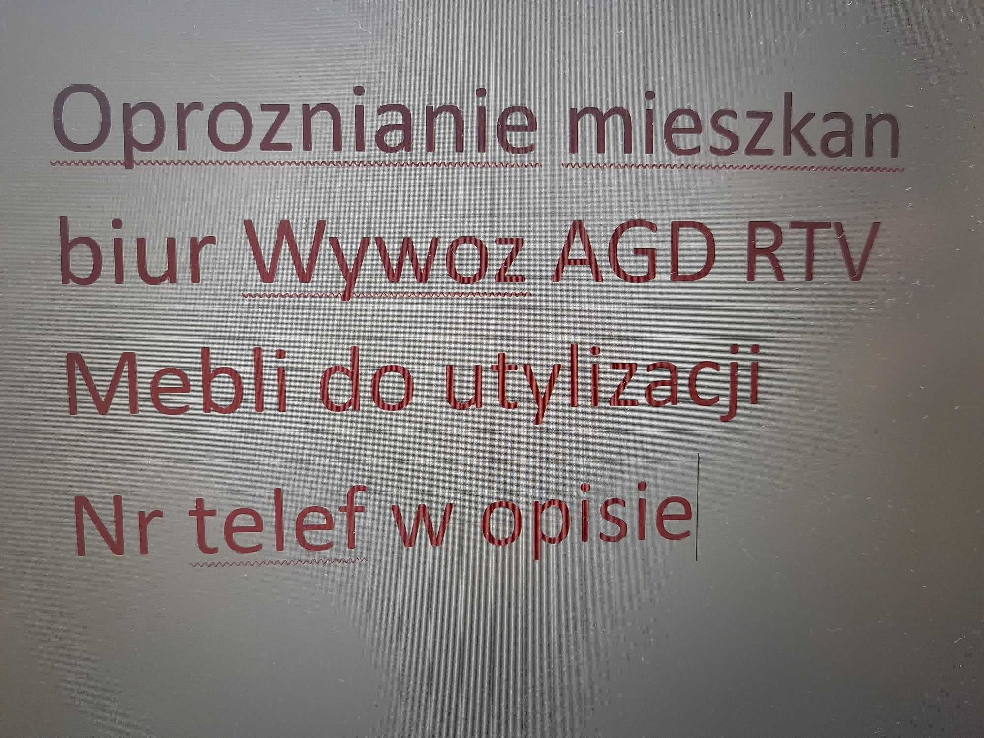 Oproznianie mieszkan biur Wywoz AGD RTV Mebli utylizacjia Ruda slaska